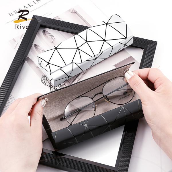 High-Quality Semi Hard Customized Glasses Case With PU Leather Exterior Supplier, Factories
