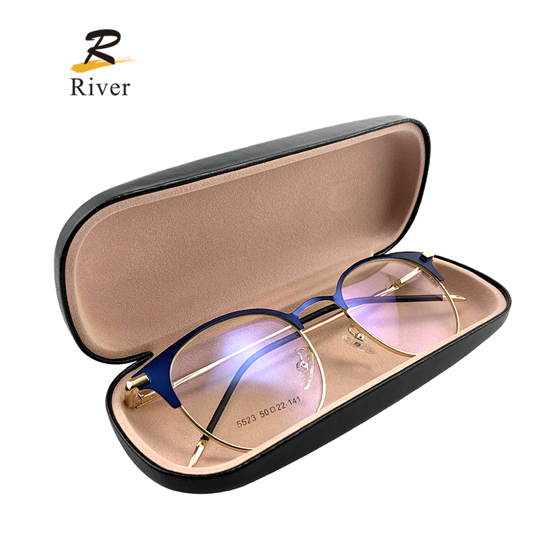 High-Quality Metal Case RIC160 Brown PU Packing Box Eyewear Carrying Case Fashion Sunglasses Case Manufacturer, Factories
