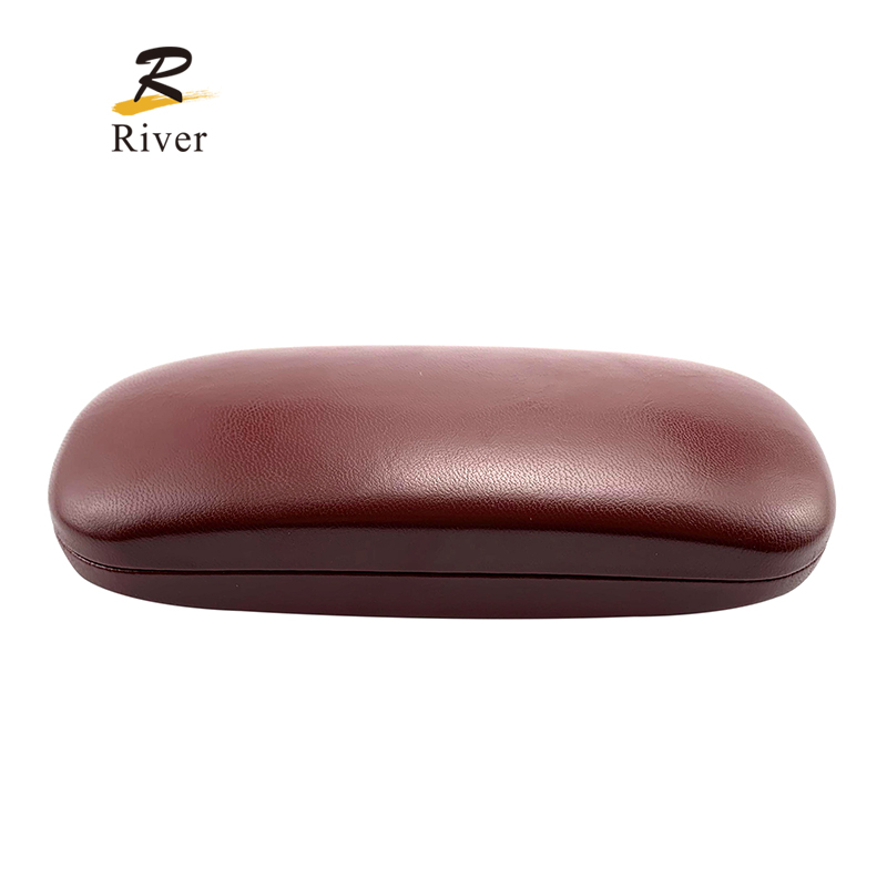 High-Quality Metal Case RIC160 Brown PU Packing Box Eyewear Carrying Case Fashion Sunglasses Case Manufacturer, Factories