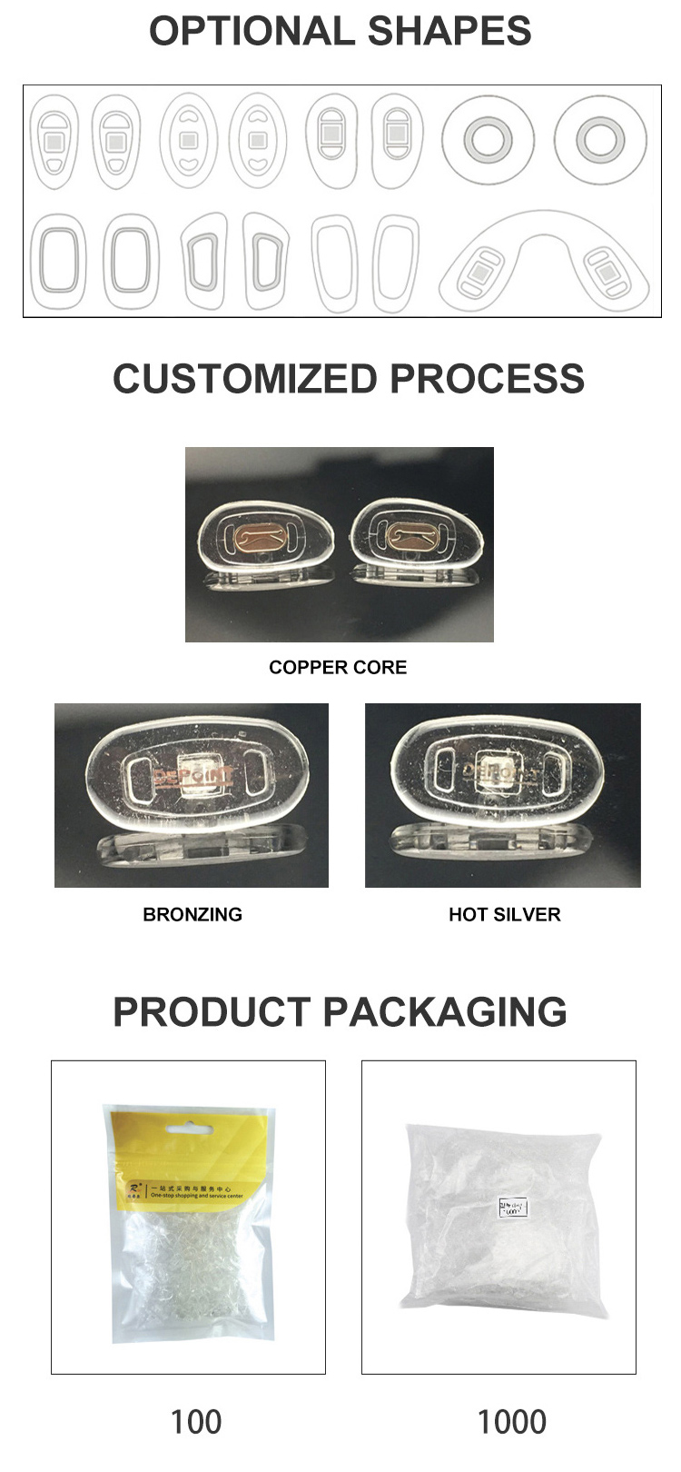 Custom Eyeglass Silicone Nose Pads
