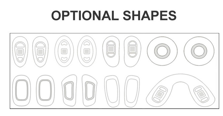Ergonomic silicone nose pad detail