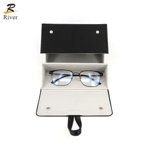Custom Logo Luxury Eyeglasses Case Leather