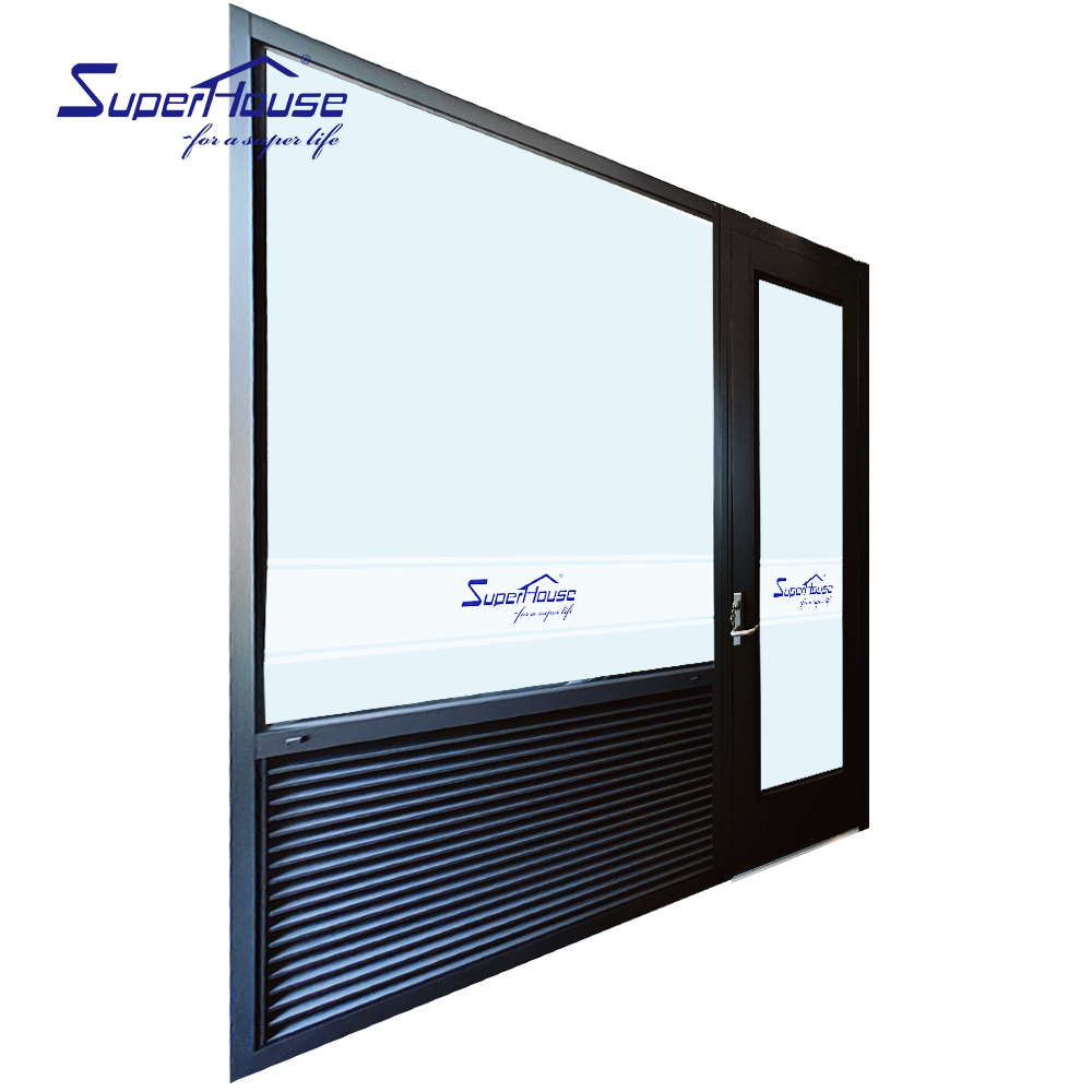 Commercial Door NFRC NOA FPA AS2047 Hurricane Impact Aluminum Escape Door With Louver for Hotel