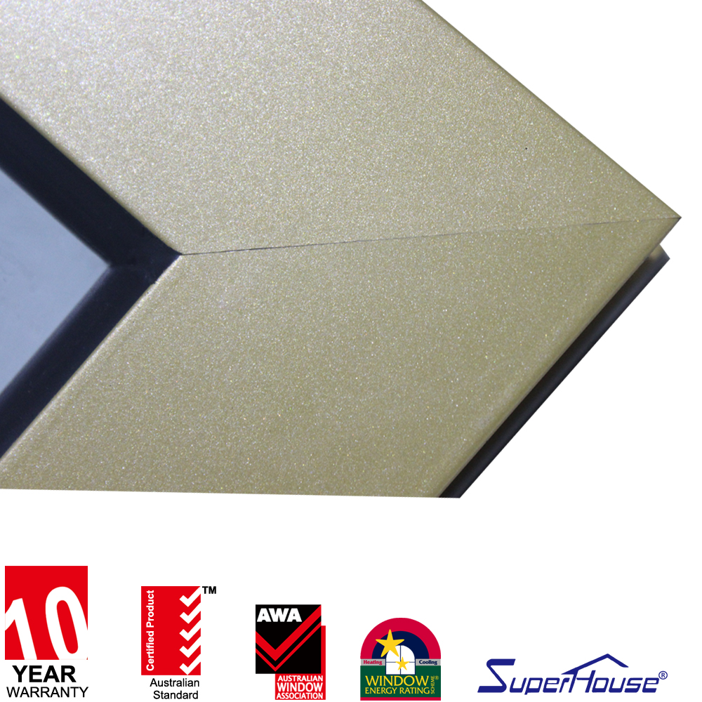 Hurricane Proof Impact Windows Modern Design Thermal Break Windproof Exterior Aluminum Double Glazed Glass Fixed Window