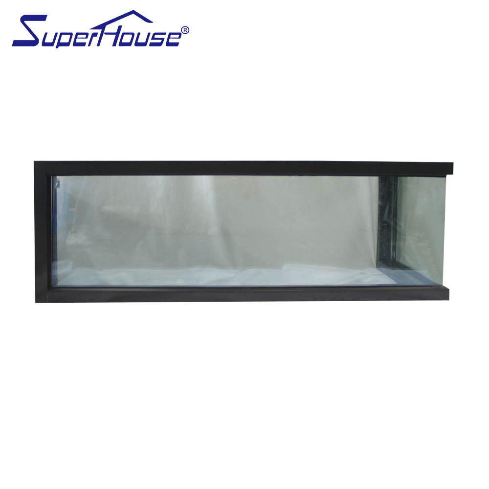 Superhouse Modern Design for Hotel and Villa  Customized Large Tempered Glass Windows Aluminum Fixed Window