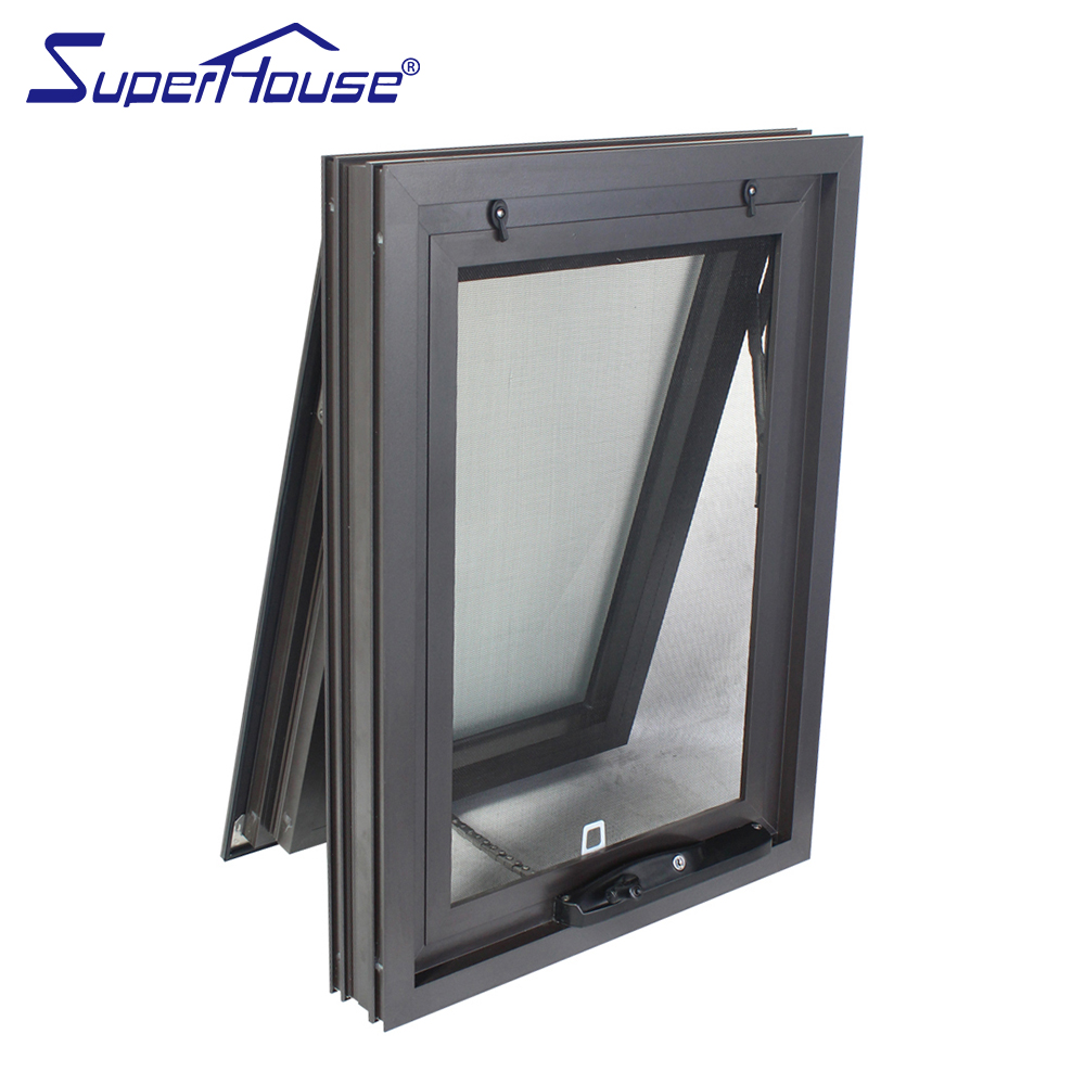 AS2047 Standard Modern Design Aluminum Awning Windows Double Tempered Glass Awning Windows for Sale