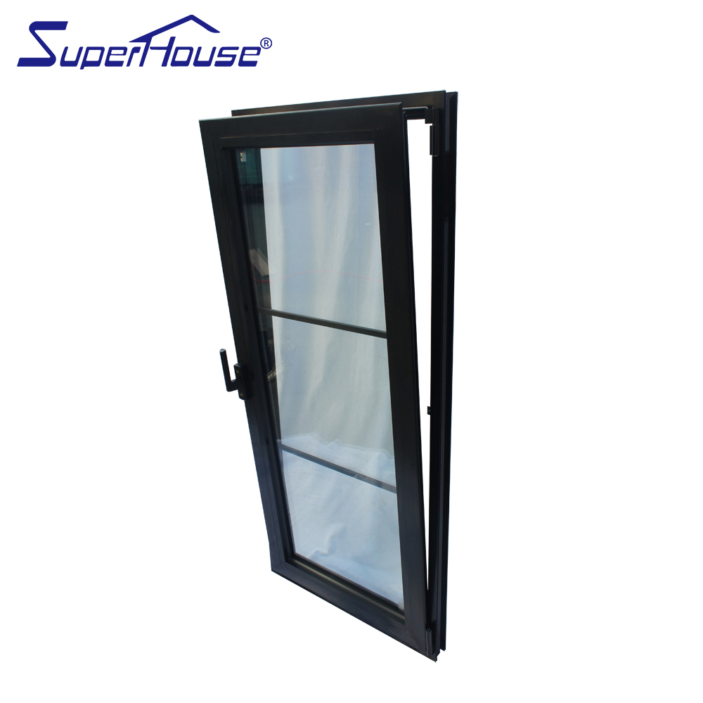 Superhouse Window for Hotel & Villa Energy Efficient Double Glass Glaze Window With NFRC Aluminum Tilt and Turn Window