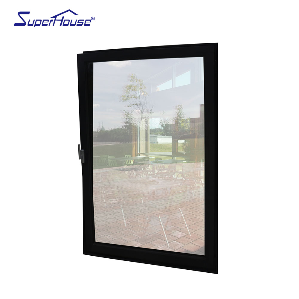 NFRC Certified Title24 Aluminum Tilt & Turn Window Double Tempered Glazed  Soundproof Thermal Insulation for Bedroom Living Room