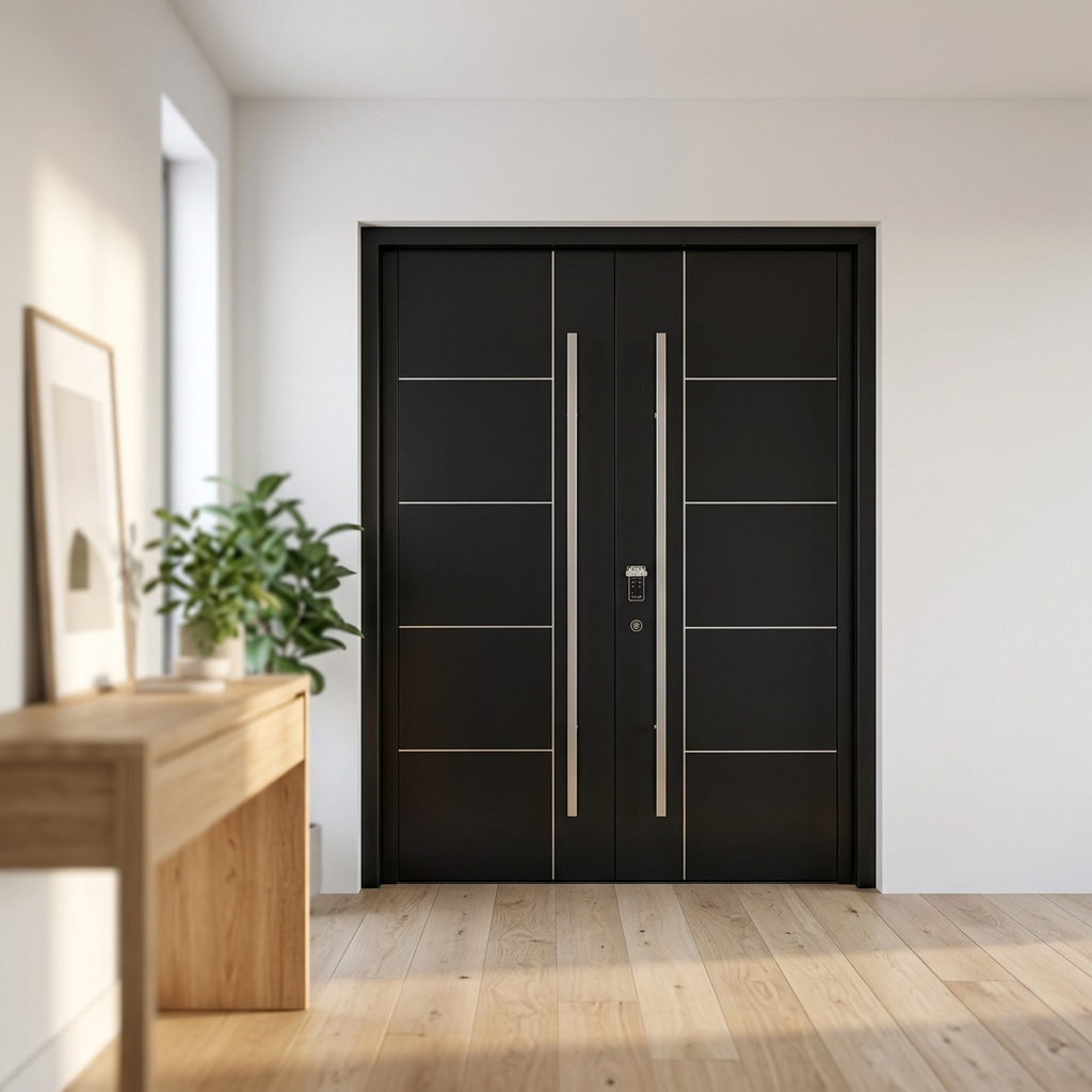 Smart Exterior Entry Door with Fingerprint, Password, Remote Control & APP Intelligent Access System