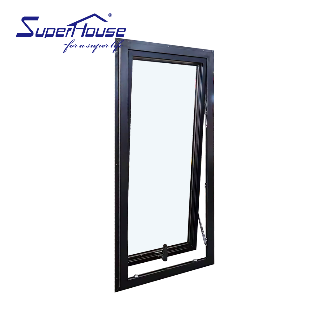 Superhouse Florida Miami Certified Hurricane Impact Resistant Thermal Break Aluminum windows Triple Glazed Awning Window