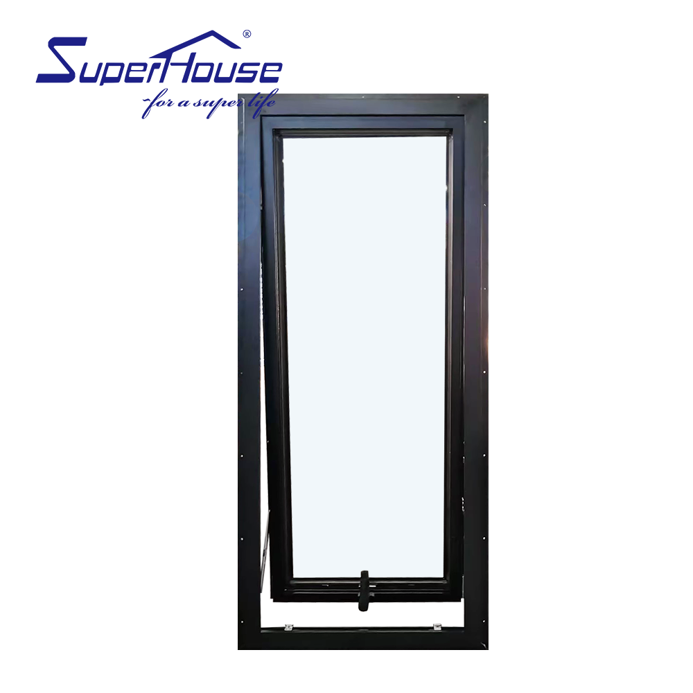 Superhouse Florida Miami Certified Hurricane Impact Resistant Thermal Break Aluminum windows Triple Glazed Awning Window