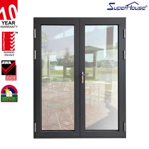 Custom Hinged Door Factory Thermal Alloy Entrance House Entry Impact Break Modern Soundproof Swing Door