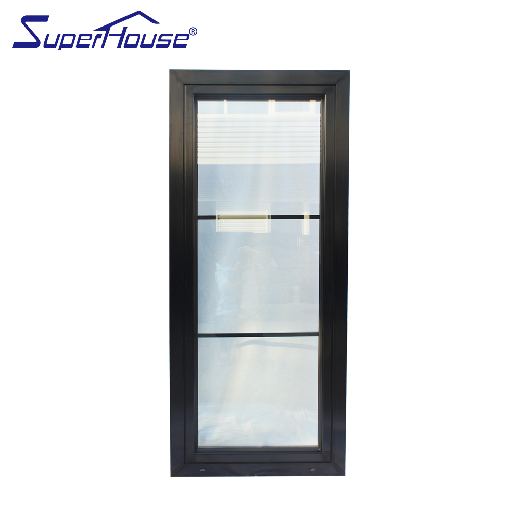 Superhouse Window for Hotel & Villa Energy Efficient Double Glass Glaze Window With NFRC Aluminum Tilt and Turn Window