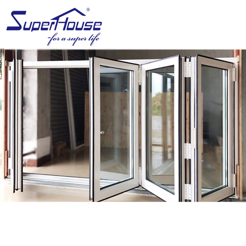 Best Selling High Soundproof Insulated Glass Window Aluminium Thermal Break Bi Folding Windows