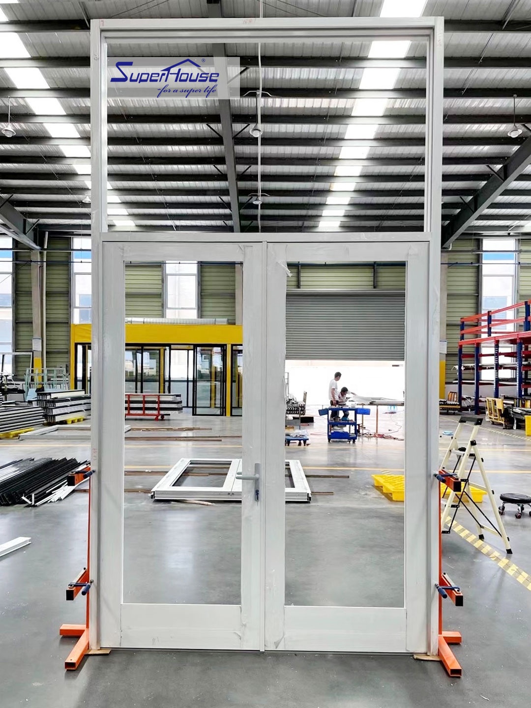 Commercial Door Aluminium Electric Open Emergency Escape Storefront Door with Pull bar and ADA Door