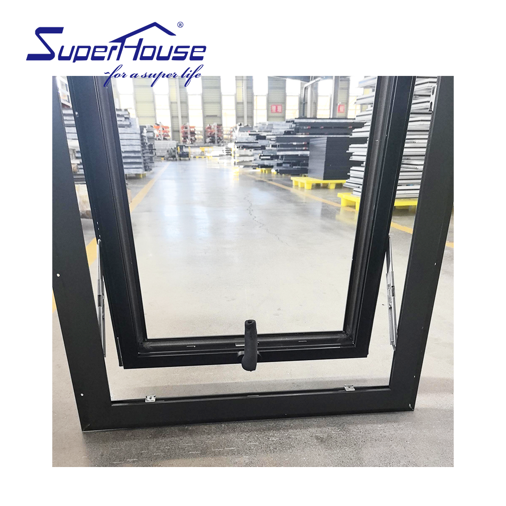Superhouse Florida Miami Certified Hurricane Impact Resistant Thermal Break Aluminum windows Triple Glazed Awning Window