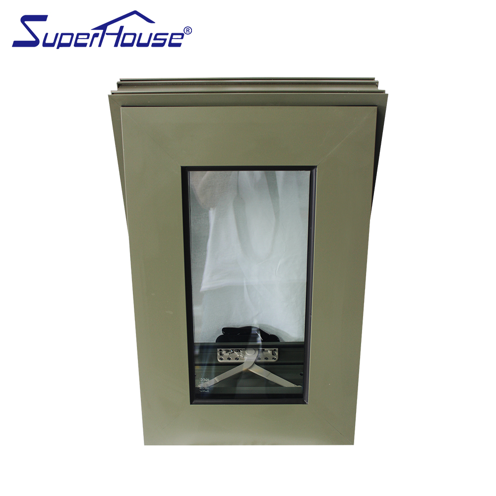Modern Thermal Break Aluminum Crank Awning Window NFRC AAMA Certified American Style for Residential Villa