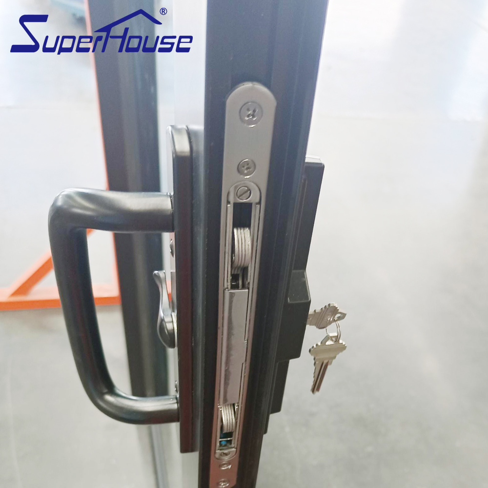 Superhouse NFRC AAMA Miami-Dade Hurricane Impact Rate Exterior Aluminum Sliding Door