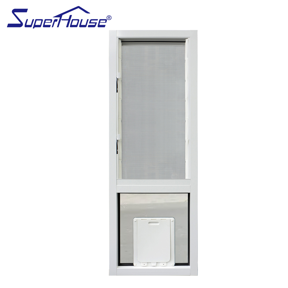 Florida NOA Modern Design Fixed Window Factory Price Impact  Commercial Project D0g Door With Louver Window Blind Window