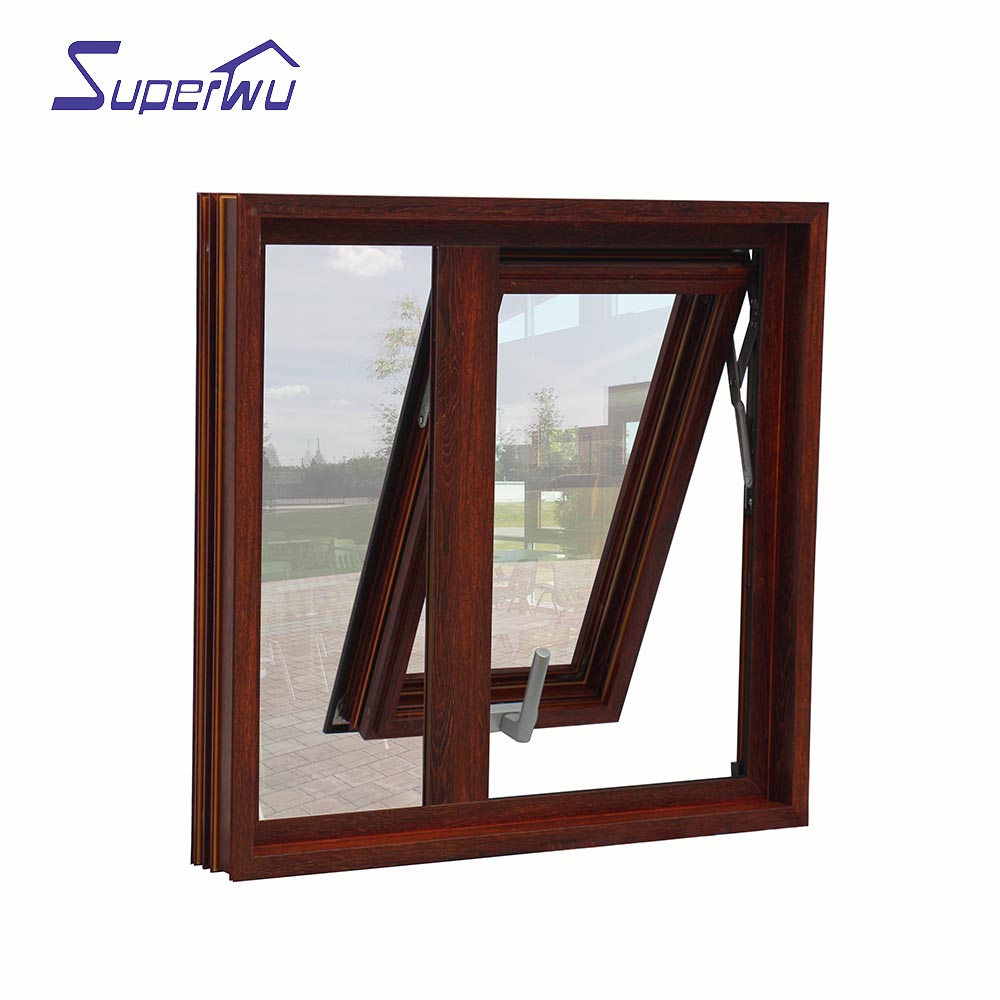 AS2047 Standard Modern Design Sound Insulation  Customized Durable Awning Window with Fixed Window for Villa & Hotel