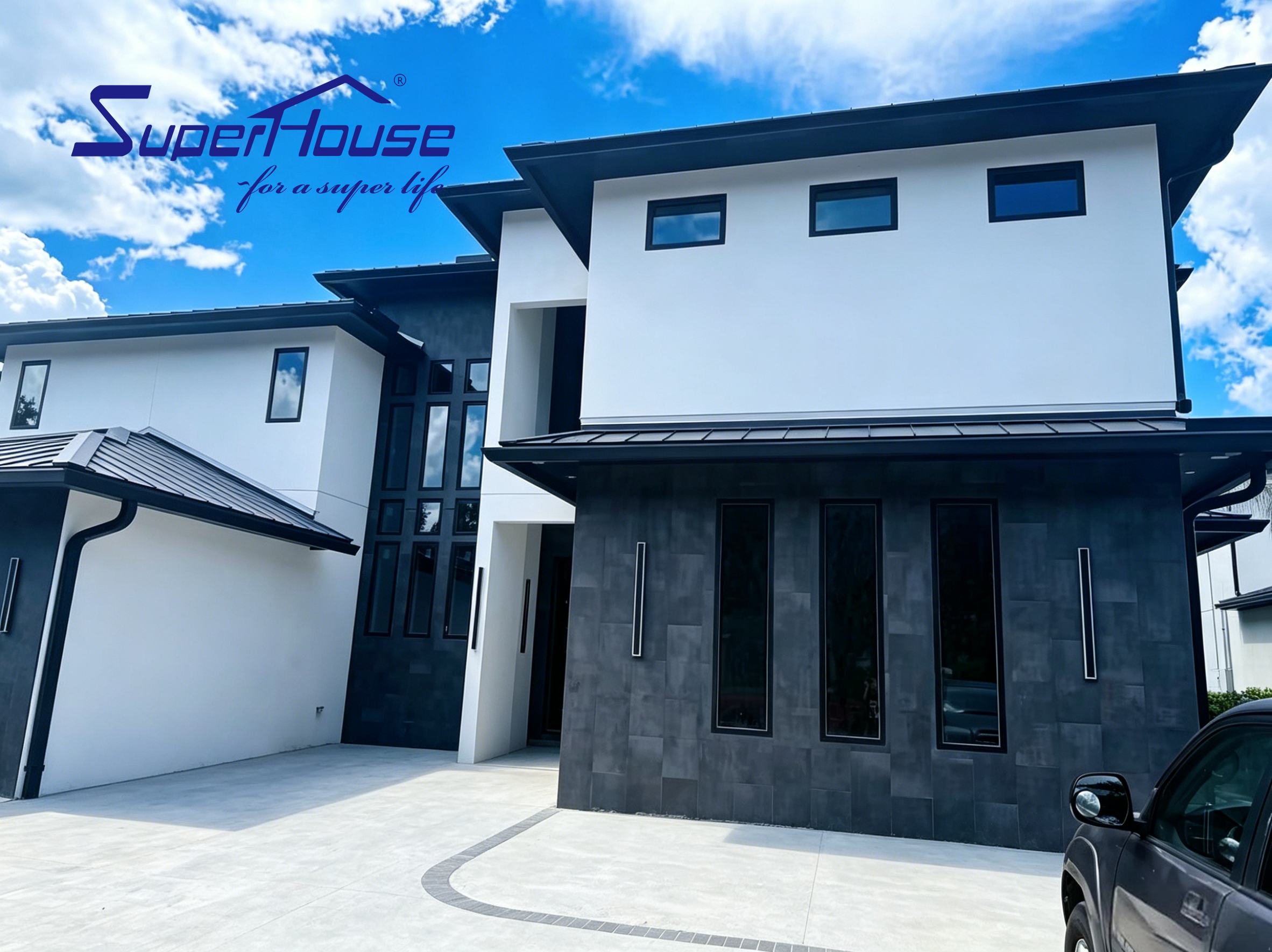 UV Resistant Modern Classical Black Picture Window NOA Hurricane Proof Window Wall Aluminium Fixed Window Hot Sale