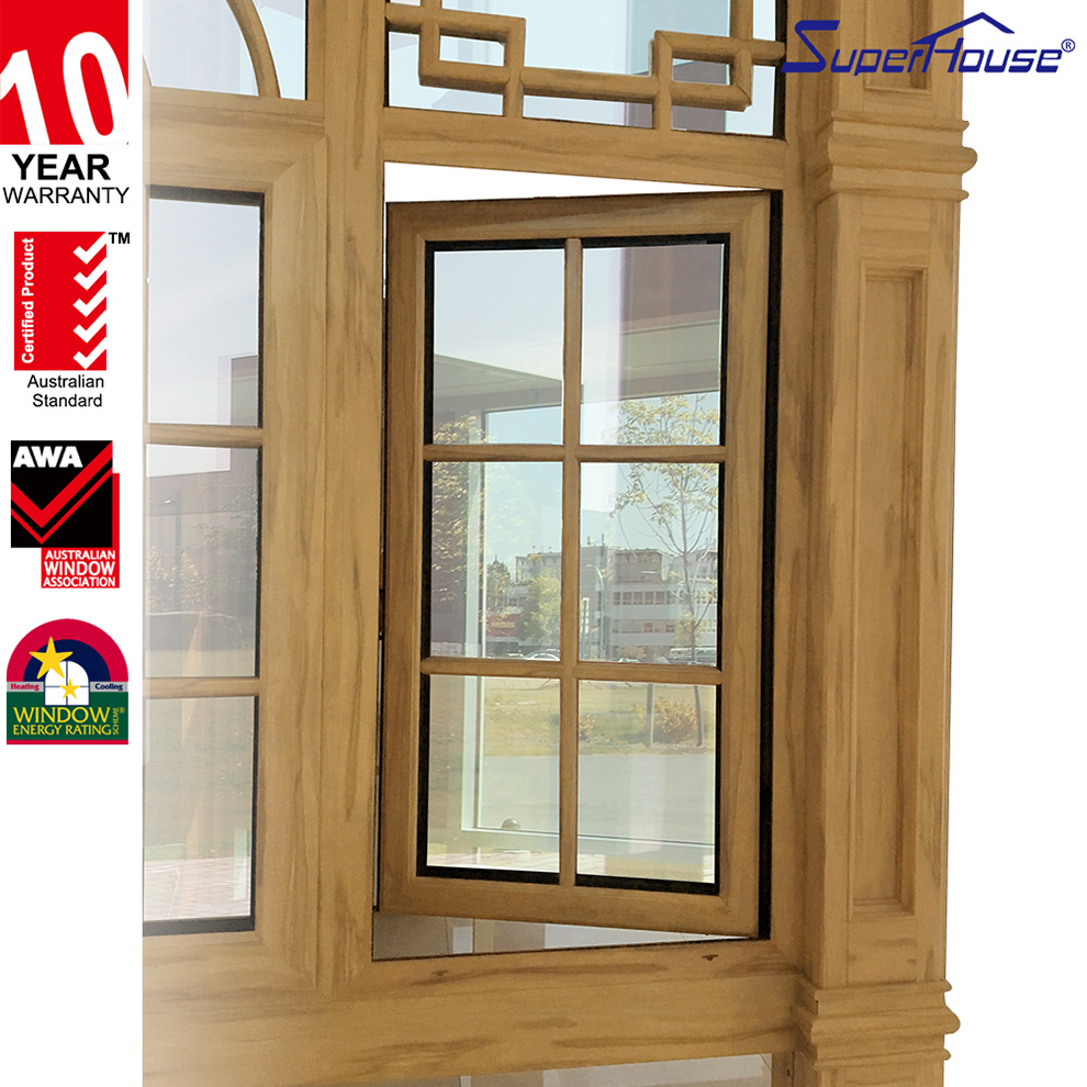 Superhosue High Energy Efficiency NFRC Narrow Frame Aluminium Casement Windows