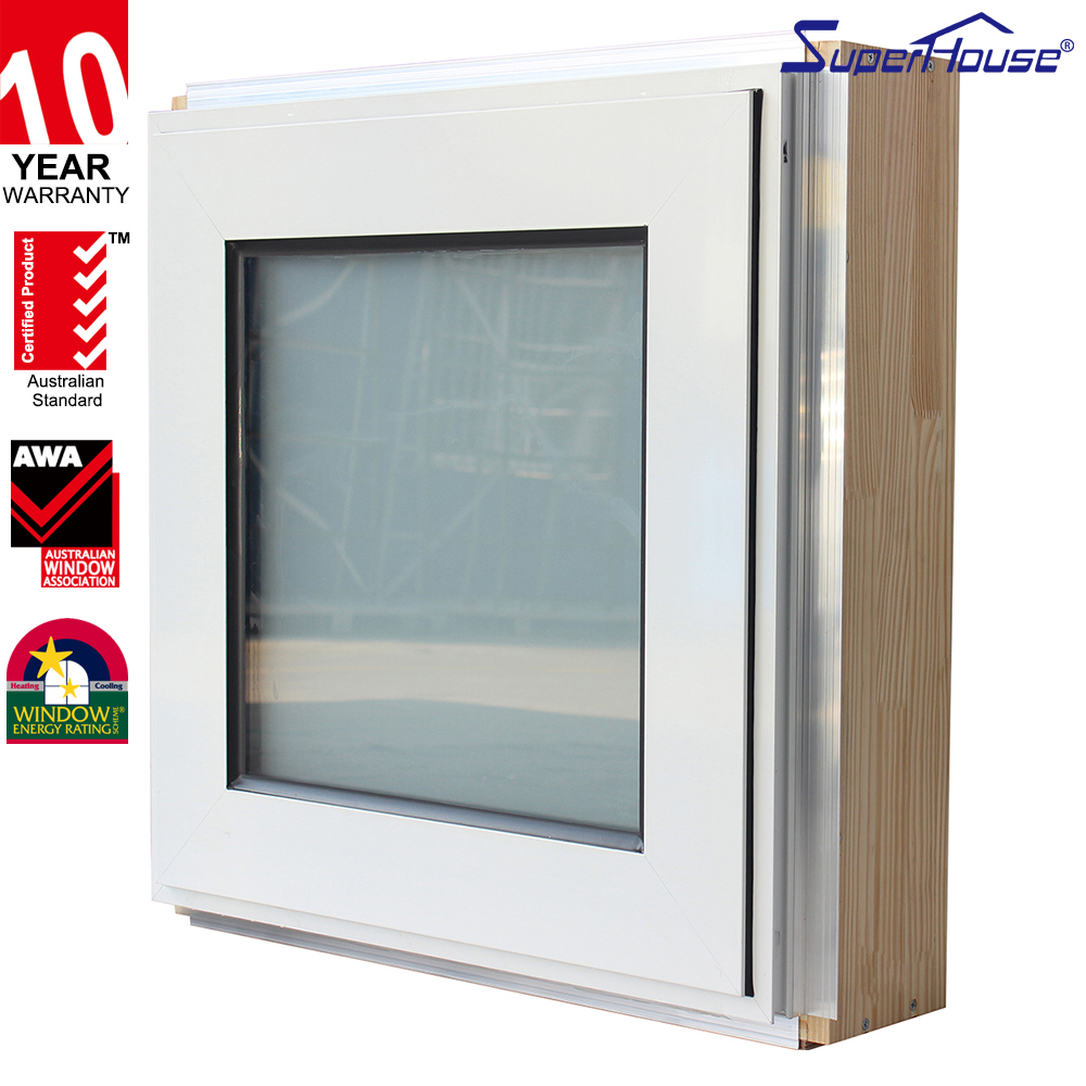 Superhouse Single Hung Crank Awning Windows Double Glazed Insulated Aluminium Impact Window High Energy Efficiency Others Window