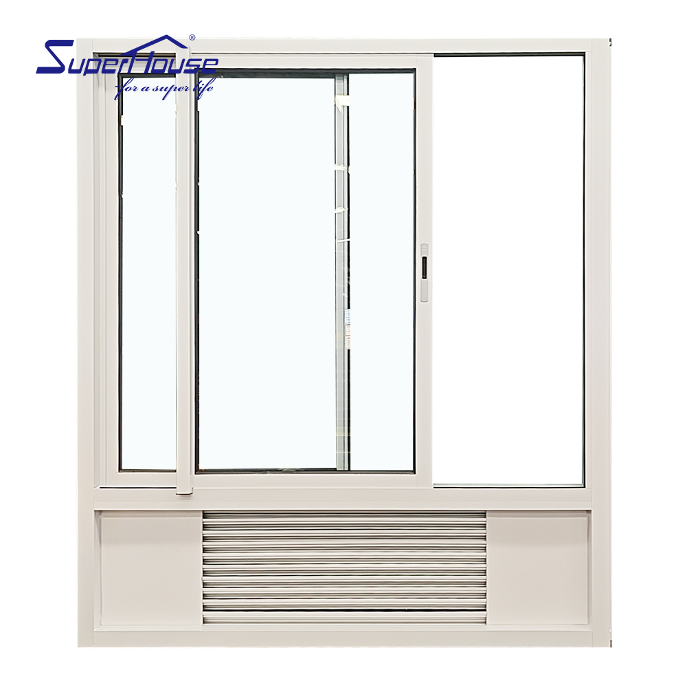 Commercial hurricane impact aluminum window Miami-dade certified Large missile tested 5 start hotel window with customized size