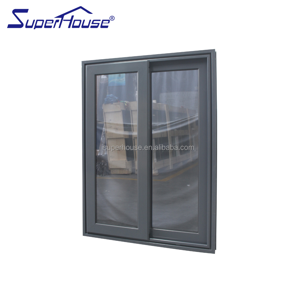 Miami Dade Certified Aluminum Sliding Window Laminated Safety Reflective Glass Anti Shatter Privacy Window Bedroom Living Room