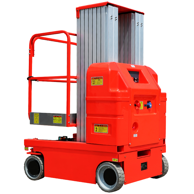 Sagafirst Max Working Height 9.5m-11m High End Self Propelled Hoist Dual Mast Aluminum Hydraulic Construction Lift