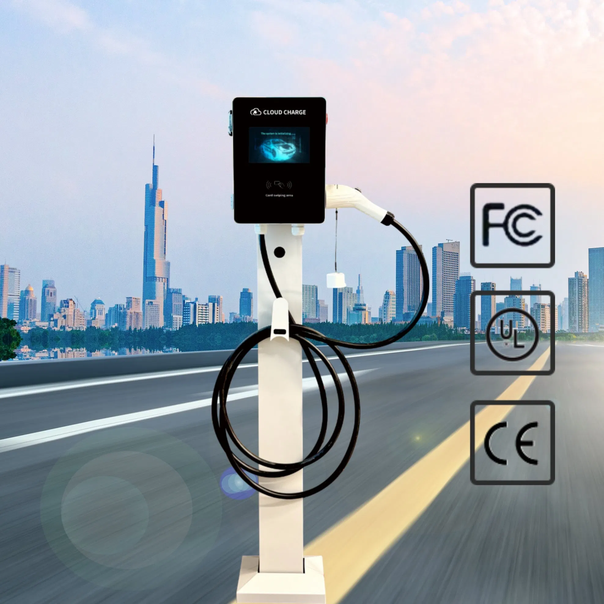 Cloudcharge Advanced Shopping Mall 7kw AC EV Electric Vehicle Car Charger Charge Charging Station