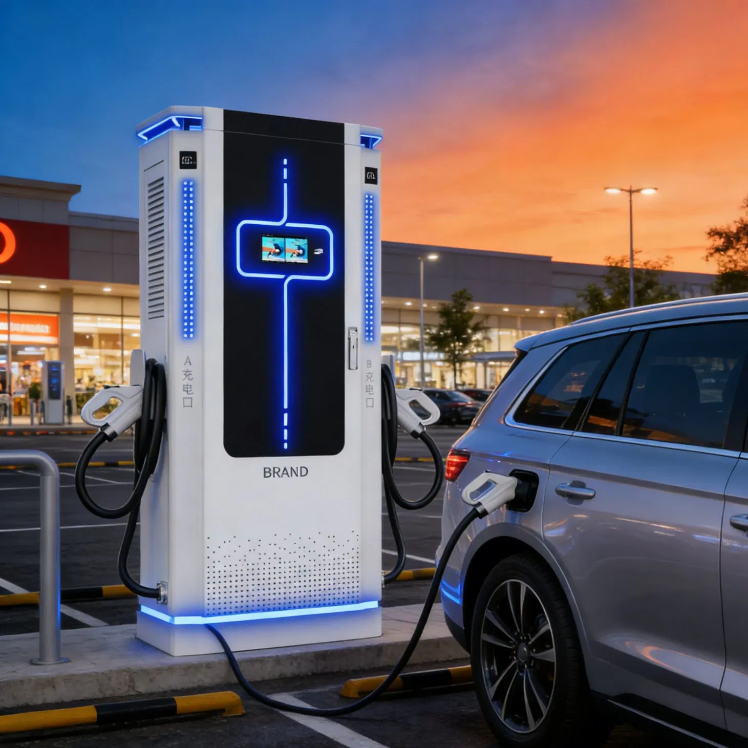 Compact Modular EV Charger for Urban Parking Garage Charging Station