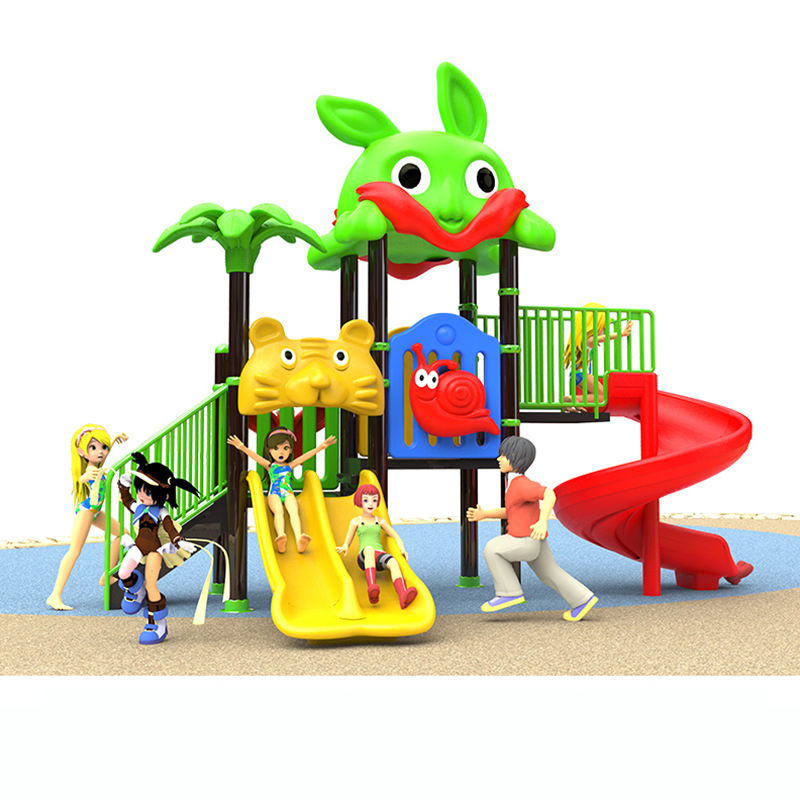 Kids Outdoor Playground with Swing Balance Monkey Bar Play Parts Plastic Slide