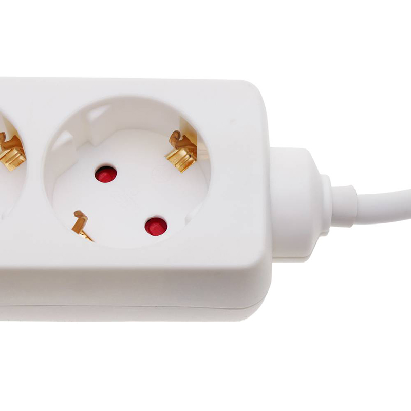 EU PP 3-Way Power Extension Socket with Earth 3-5 Gang Extension Socket