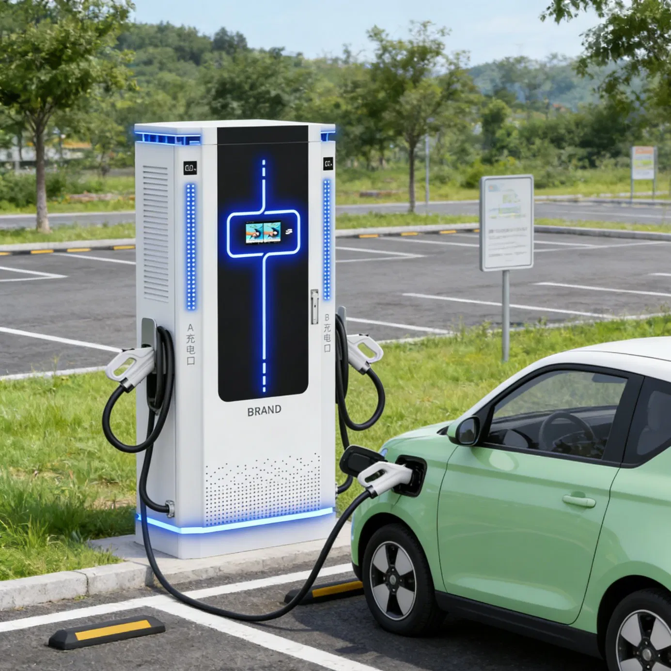 Compact Wall Mount EV Charger for Urban Apartments Charging Station