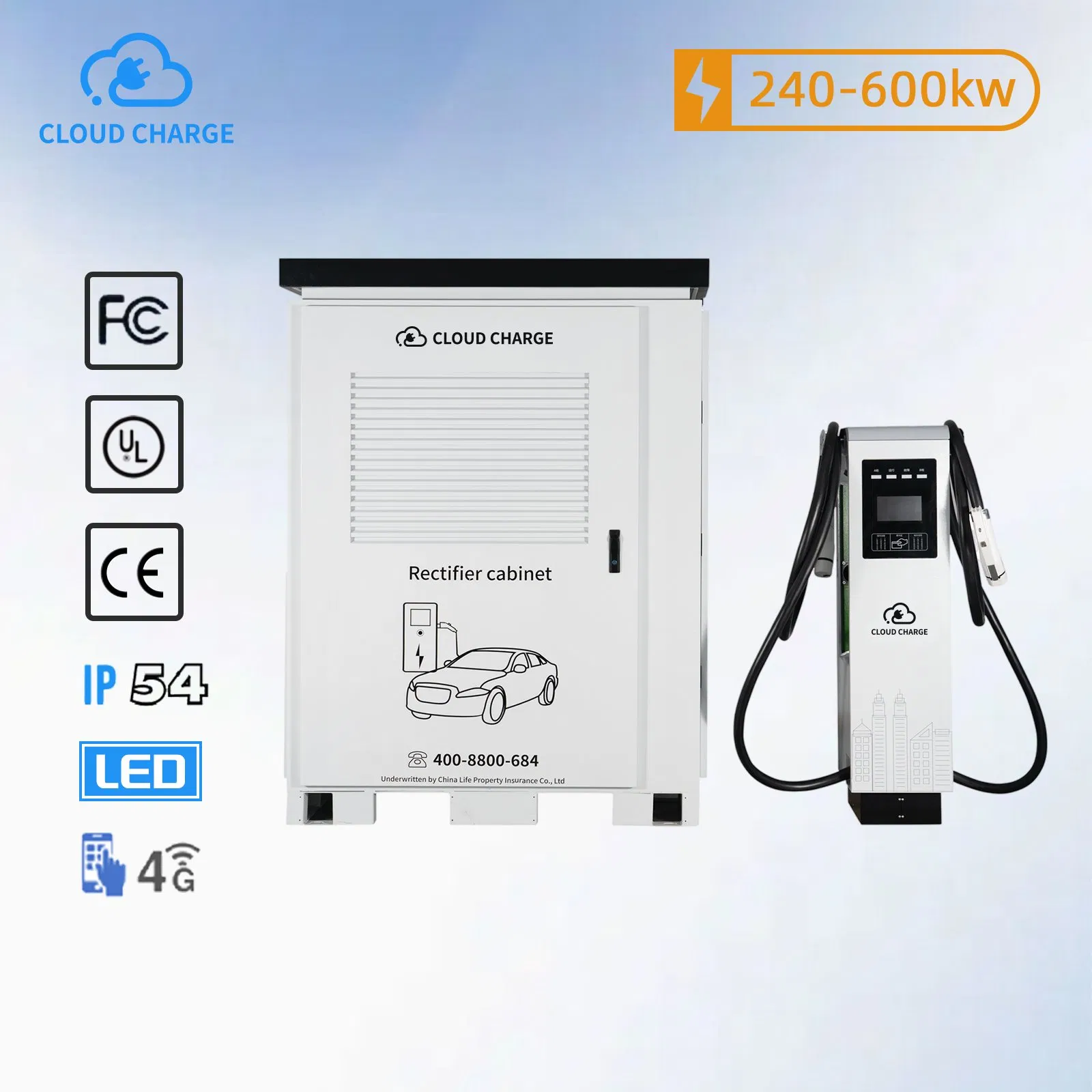 Hot Sale Industry Leading Shopping Mall 240kw 320kw 360kw 480kw 600kw DC EV Electric Vehicle Car Split Charger Charge Charging Station