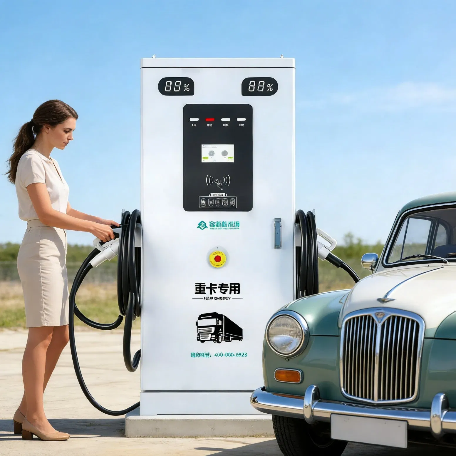 Ocpp CCS2 EV Charger 40kw 60kw 80kw 120kw 160kw 180kw 200kw for Urban Charging Solutions