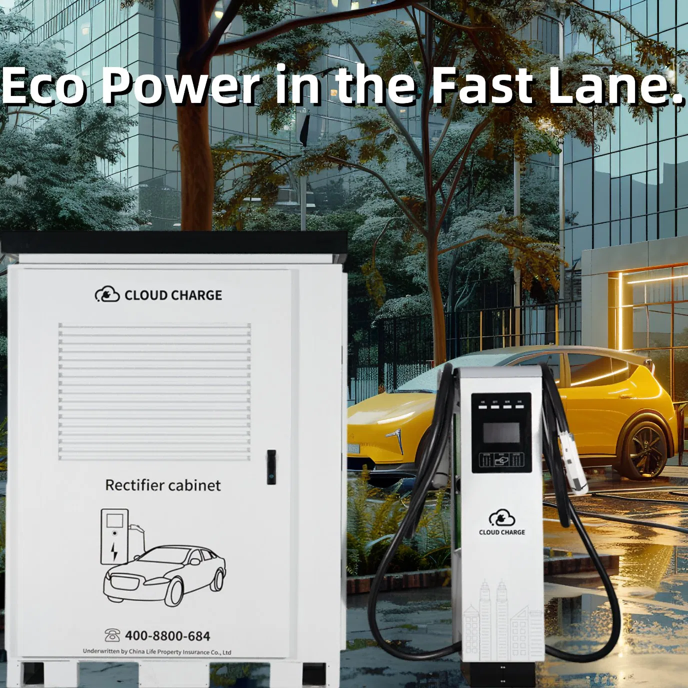 Cloudcharge High Satisfaction Shopping Mall 240kw 320kw 360kw 480kw 600kw DC EV Electric Vehicle Car Split Charger Charge Charging Station