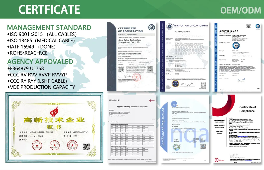 TUV & CE Certified EV Cable