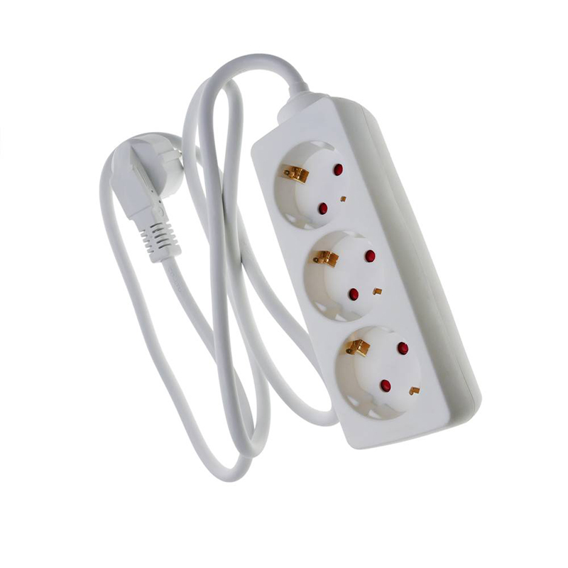 EU PP 3-Way Power Extension Socket with Earth 3-5 Gang Extension Socket
