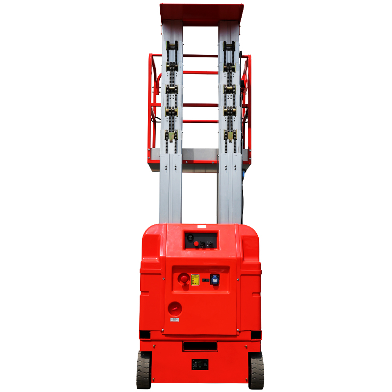 Sagafirst Max Working Height 9.5m-11m High End Self Propelled Hoist Dual Mast Aluminum Hydraulic Construction Lift