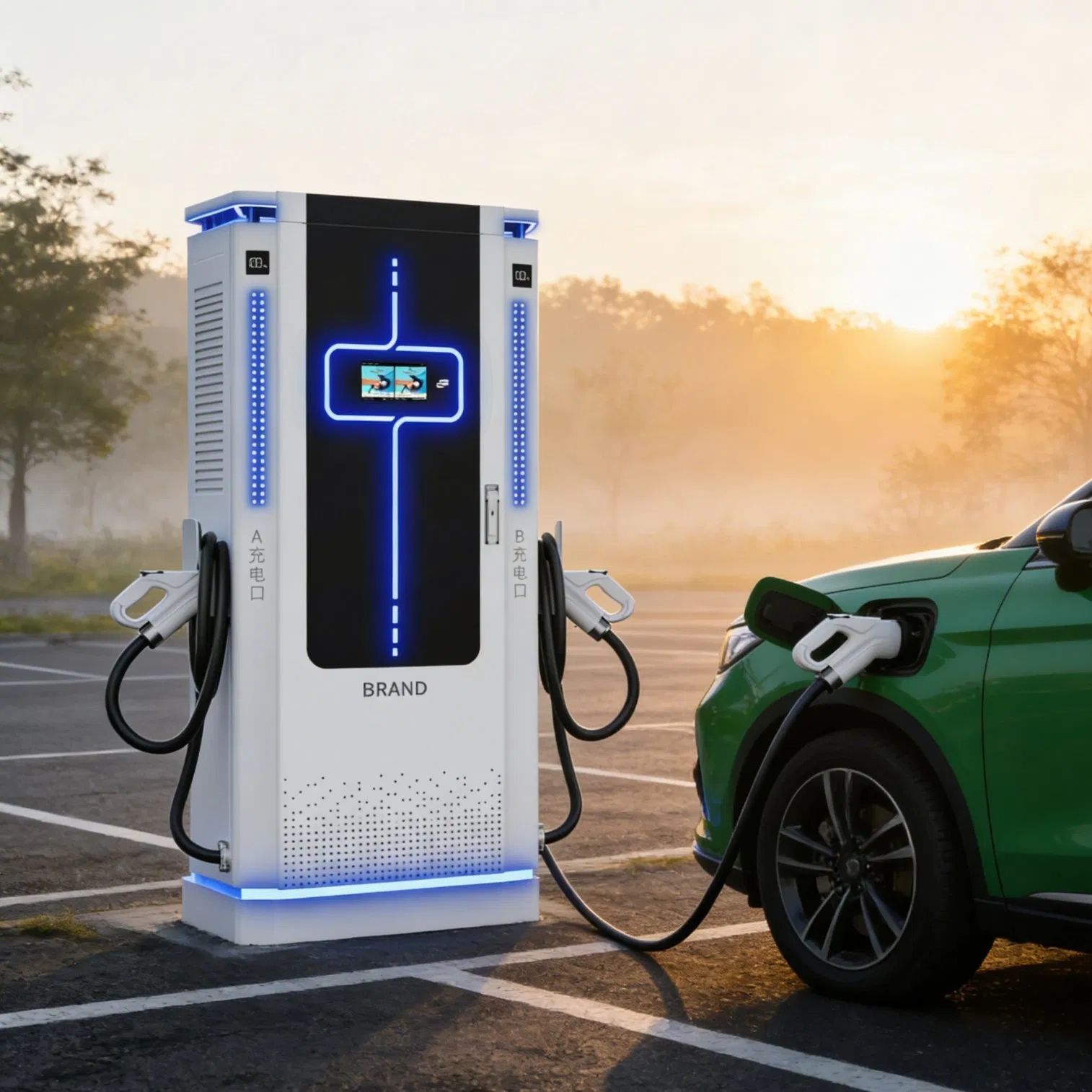 Compact Modular EV Charger for Urban Parking Garage Charging Station