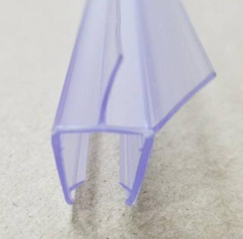 Shower Screen Door Seal Strip Rubber Plastic Seal for 10mm Curved Glass
