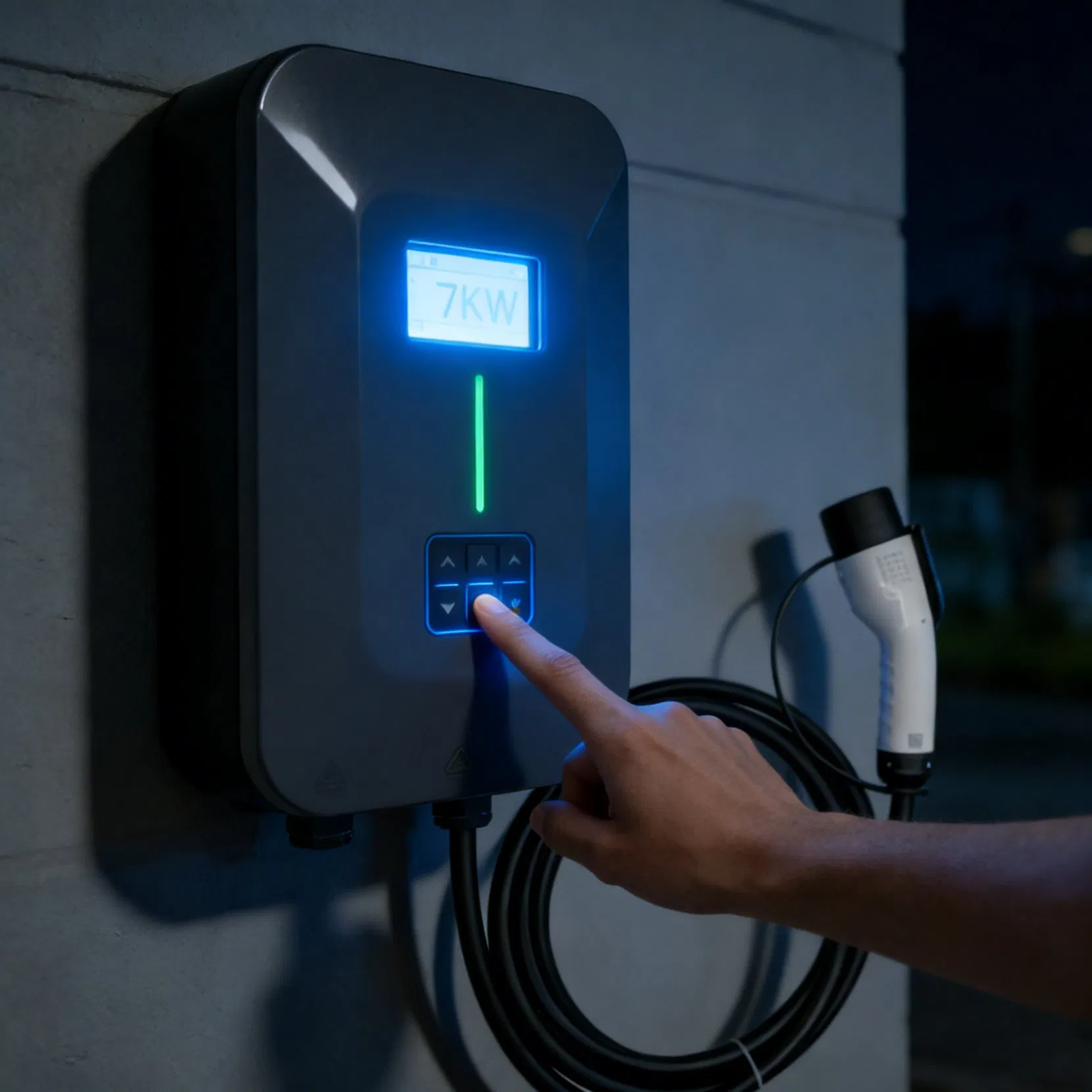 Commercial Wall-Mounted / Column-Mounted AC Electric Vehicle EV Charger