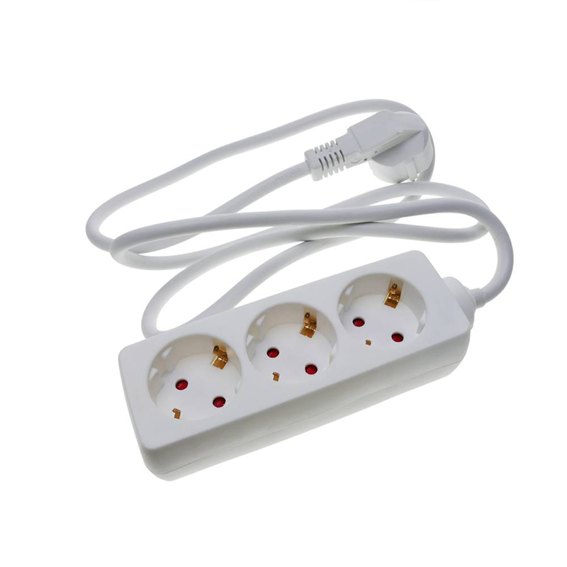 EU PP 3-Way Power Extension Socket with Earth 3-5 Gang Extension Socket