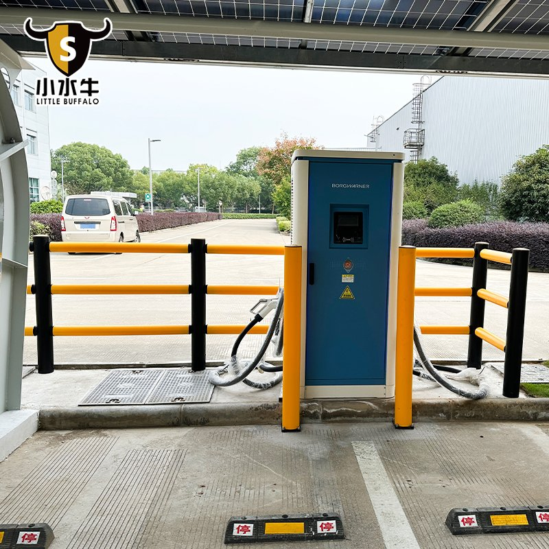 Flexible Traffic Safety Barrier for EV Charging Station Protection