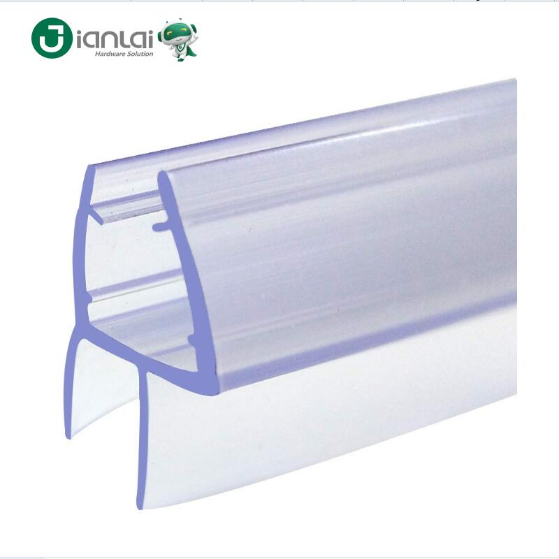 Shower Screen Door Seal Strip Rubber Plastic Seal for 10mm Curved Glass