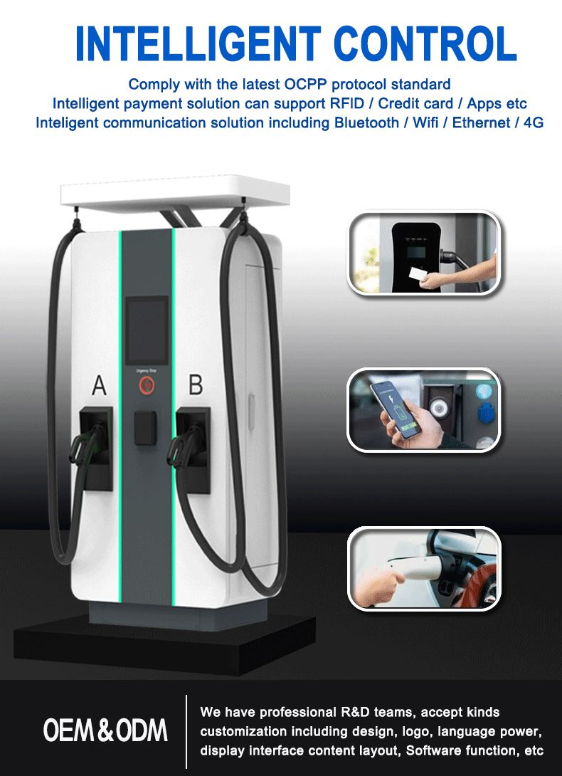 2*CCS2 Charging Guns 120kw Car Charging Station CCS1 EV Charger 160kw Floor Mounted Charging Infrastructure Level2 Fast Charger