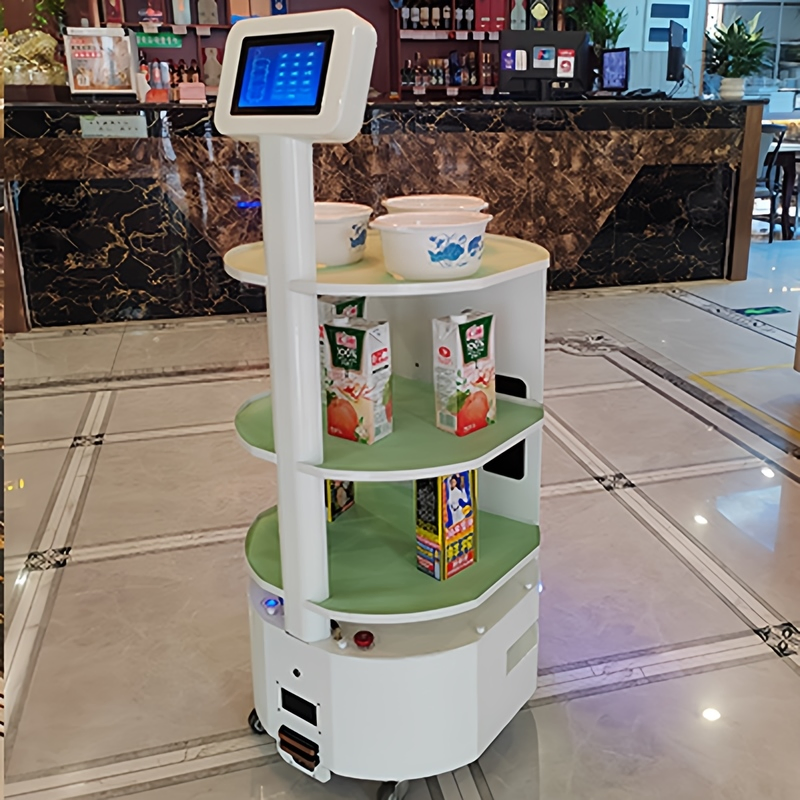 Food Delivery Robot Lidar AMR Laser Slam Autonomous Mobile Robot Transport Intelligent Waiter for Restaurant Hotel Service