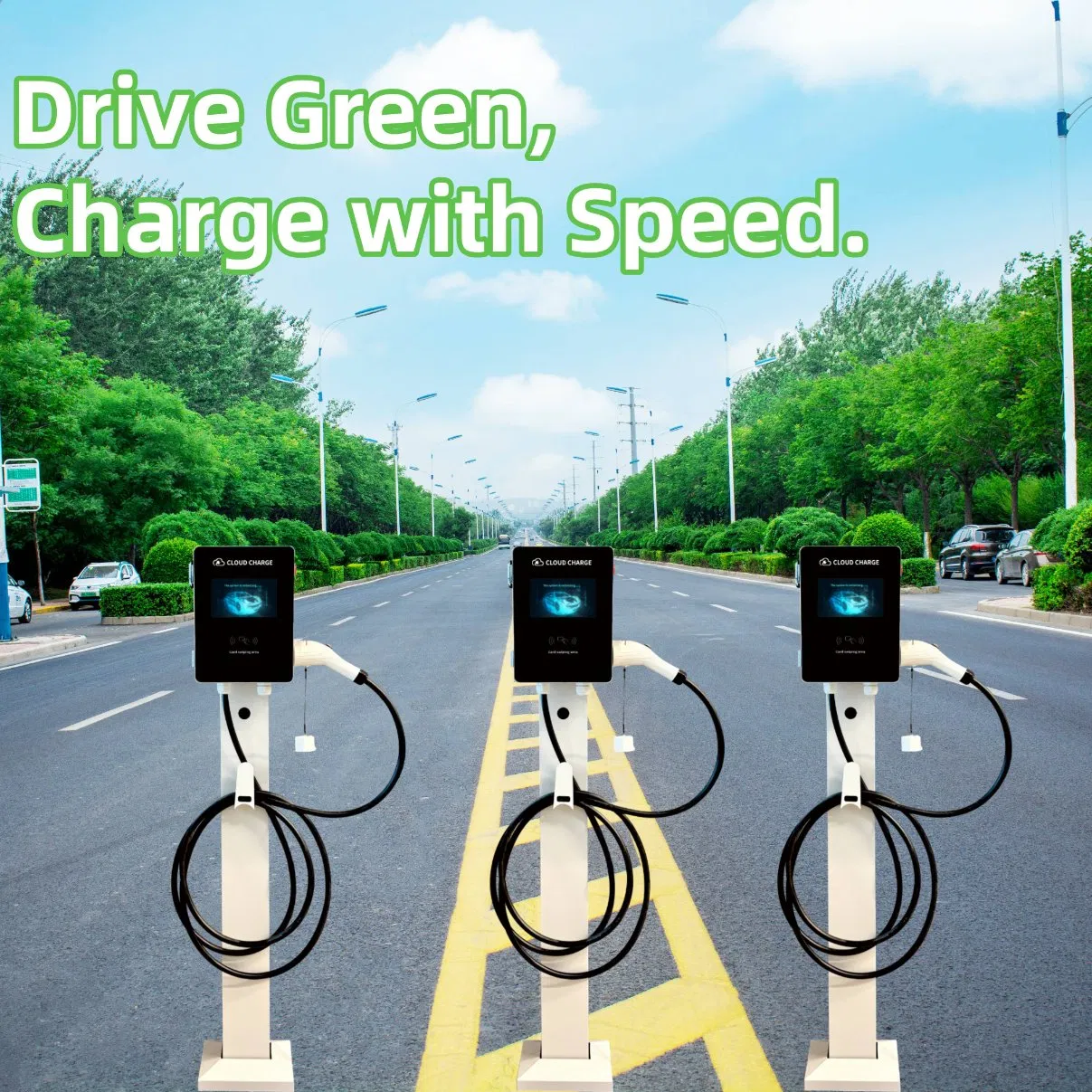 Cloudcharge Advanced Shopping Mall 7kw AC EV Electric Vehicle Car Charger Charge Charging Station